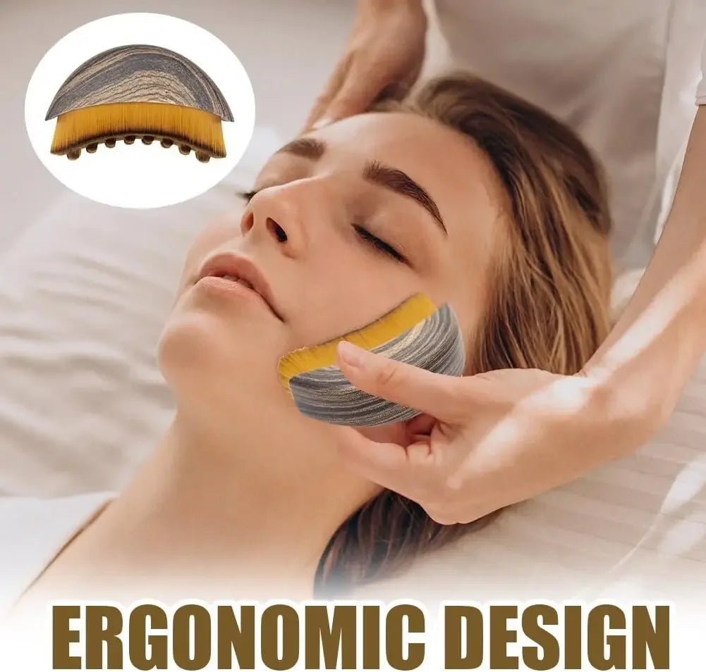 Lymphatic Face Massage Brush – Jawline Sculpting & Facial Drainage Tool