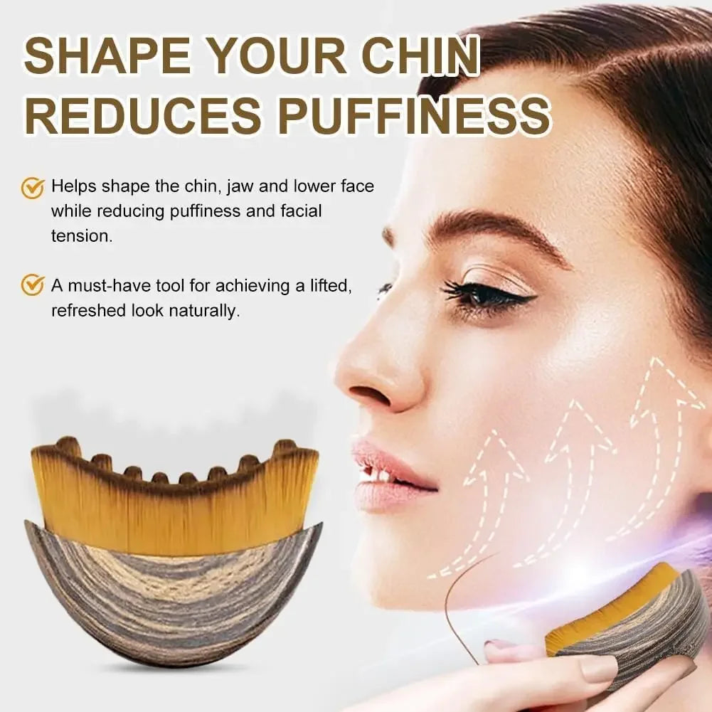Lymphatic Face Massage Brush – Jawline Sculpting & Facial Drainage Tool