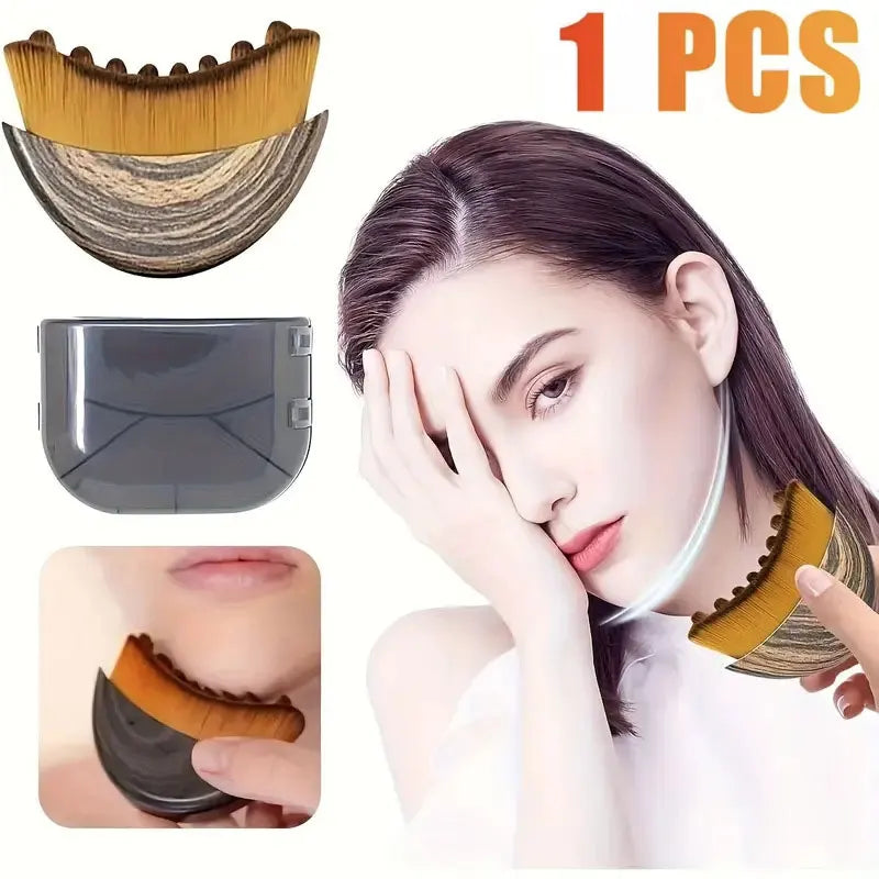 Lymphatic Face Massage Brush – Jawline Sculpting & Facial Drainage Tool
