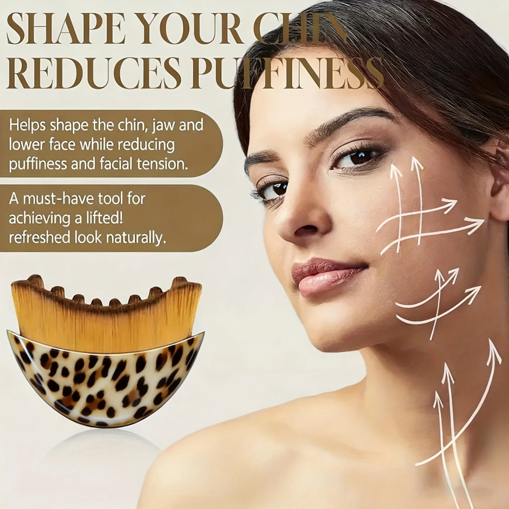 Lymphatic Face Massage Brush – Jawline Sculpting & Facial Drainage Tool